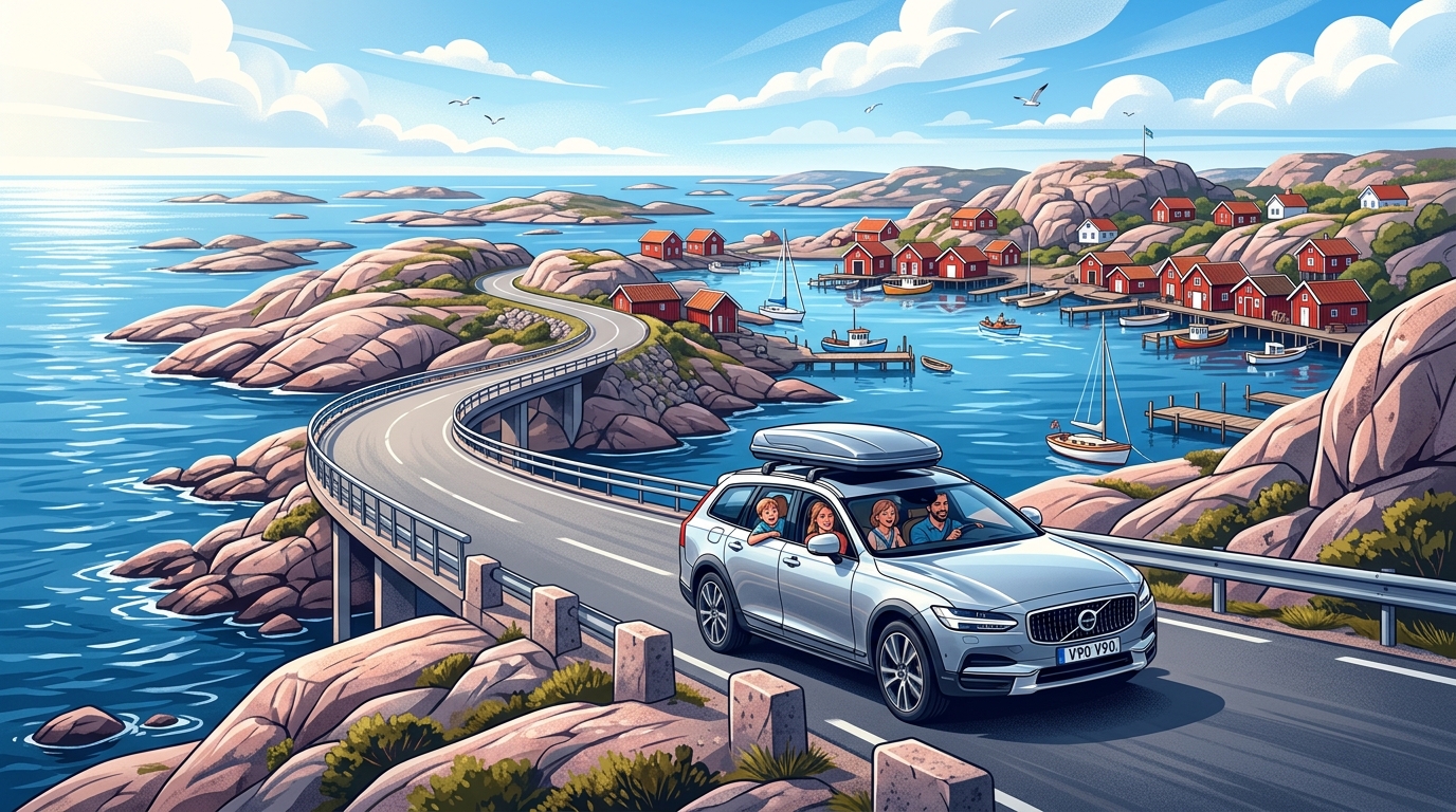 Road Trip Cover Banner: Driving along the Swedish West Coast (Bohuslän)