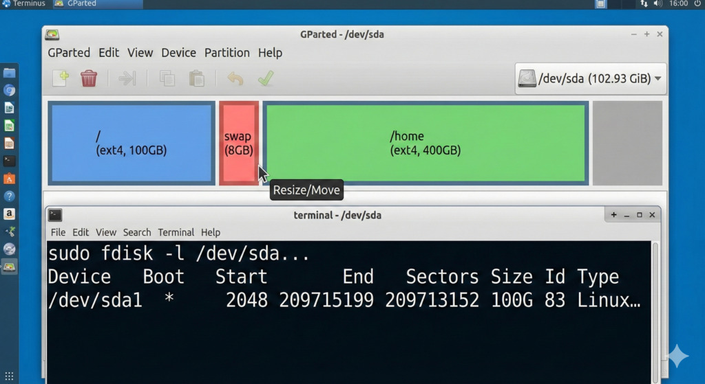 image from Resize root partition on an AlmaLinux OS